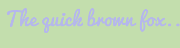 Image with Font Color B5B7EB and Background Color C3DEAD